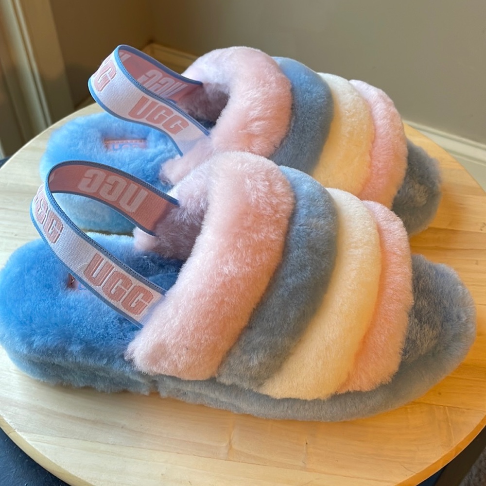 Final price drop. New UGG Australia fluff yeah slide women’s Size 8.